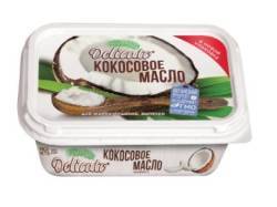 Масло кокосовое "Delicato" 99,9% раф. ванночка 200гр 1/10                                           