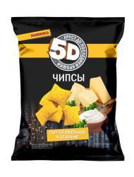 45 гр Чипсы пшеничные 5D со вкусом сыр со сметаной и зеленью 1/40                                   