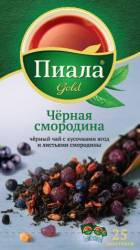 Чай Пиала GOLD черный Черная смородина с кус.ягод 25 пак. в инд. уп. 37,5г 1/48                     